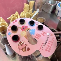 Cône d'emballage de popsicle personnalisé anneau anti-goutte bac à papier boîte de plateau anti-goutte à glace à la crème glacée bac à papier