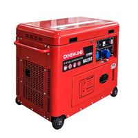 Type silencieux générateur diesel démarrage automatique/à distance 6.5KW puissance nominale 220/230/240/380V tension nominale 50/60Hz AVR Portable trois DC