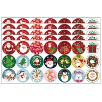 Autocollants en vinyle de Noël prêts à l'emploi décalcomanies adhésives résistantes aux intempéries designs de vacances personnalisés pour voitures fenêtres ordinateurs portables en vrac