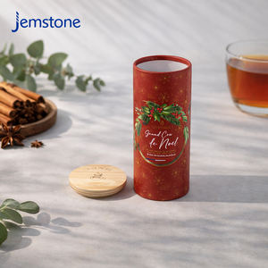 บรรจุภัณฑ์กล่องกระดาษทรงกระบอกสำหรับอาหารเกรดพรีเมียม รักษ์โลก เหมาะสำหรับคุกกี้ ถั่ว กาแฟ ชาสมุนไพร ทำจากกระดาษคราฟท์ - Product Image 2