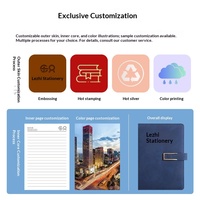 Ensemble cadeau de bloc-notes professionnel A5 en gros avec couverture en similicuir, reliure à la française, option de logo personnalisé