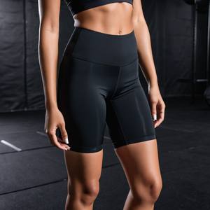 Pantalones cortos antiarrugas transpirables de cintura alta para mujer con decoración de lazo para deportes - Product Image 3