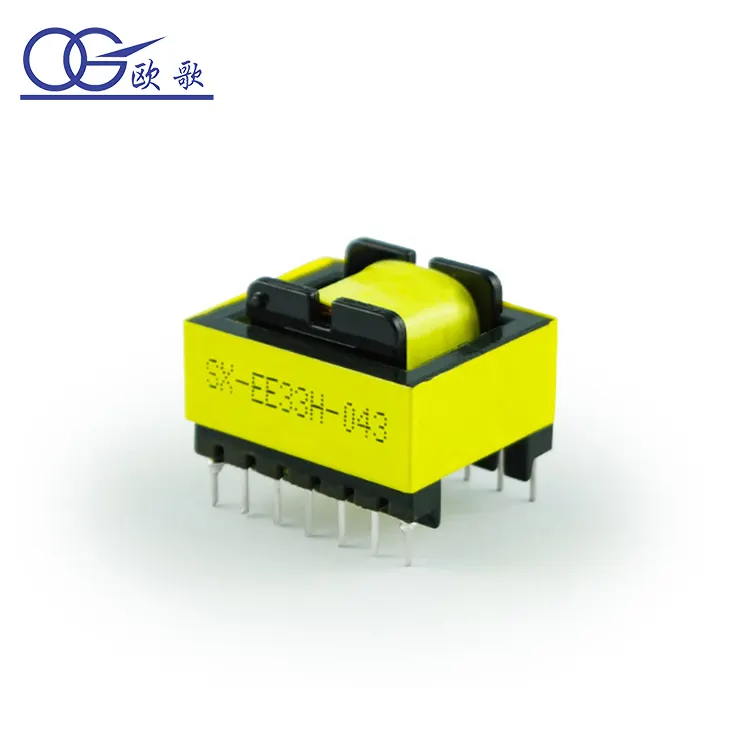 Производство Ee33 электронный силовой трансформатор Китай горизонтальный 7 + 7 желтый фенольный тороидальный Промышленный источник питания