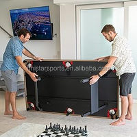 Tables de billard 6ft/7ft/8ft Table de billard portable Tables de billard pliantes pour adultes pour salle de jeux avec rangement facile et pliable