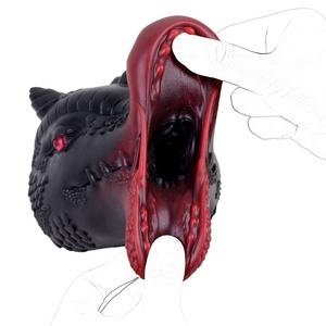 Masturbador Masculino Ultra Realista con Diseño de Boca de Dragón Alienígena, Inspirado en Animales, 100% Impermeable IPX7, Negro - Product Image 3