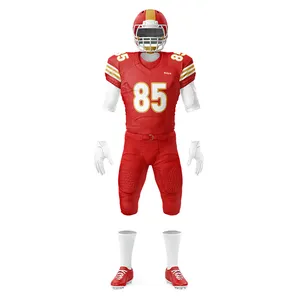 Wholesale Customized Sublimation American Football Jersey Oversized Youth College Training American Football Uniforms