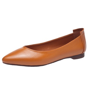 <span class=keywords><strong>Mocasines</strong></span> Planos de <span class=keywords><strong>Mujer</strong></span> en Oferta, Zapatos de Piel Auténtica con Tacón Bajo y Punta Puntiaguda, Zapatos Sin Cordones para <span class=keywords><strong>Mujer</strong></span>, Calzado Informal para Oficina y Negocios - Product Image 1