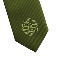 Heren Slim Fit Op Maat Gemaakt Strikdas Vlinderdas Restaurant Polyester Jacquard Geweven Olijfblad Mosgroen Chef Strikdasjes