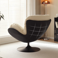 Fauteuil inclinable moderne à 360 degrés avec pieds en métal, mini-canapé relaxant, adapté au salon, au balcon et à la villa