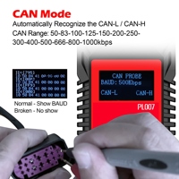 WOYO PL007 Analizador de Bus CAN LIN, Probador de Señales PWM, Lector de Códigos, Herramienta de Diagnóstico Automotriz de 12-24V, 1 Año de Garantía para Modelo Universal