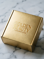Boîte d'emballage de luxe en carton doré de haute qualité, coffret cadeau en papier premium pour flacon d'huile capillaire et ensembles cosmétiques