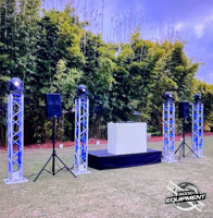 Présentoir en treillis lumineux Totem Truss Display Tower Truss DJ Stand pour événements