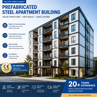Kit de Résidence Préfabriquée Optimisé pour Bâtiment d'Appartements en Structure Acier Haute Résistance, Installation Facile, Expédition en Conteneur