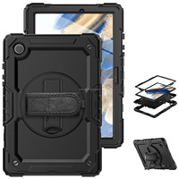 Étui de protection robuste et élégant en TPU et PC noir avec support rotatif pour tablette Tab A9 Plus – Vente en gros depuis la Chine