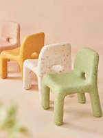 Chaise d'enfant moderne et écologique en plastique inodore, mobile, avec dossier, ensemble table et chaise, tabouret de maternelle, cuisine