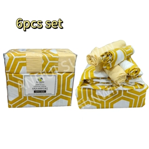 Oferta Especial Juego <span class=keywords><strong>de</strong></span> Sábanas <span class=keywords><strong>de</strong></span> 6 Piezas Serie 2800, Transpirable con Estampado Floral para Cama King y Queen, Juego <span class=keywords><strong>de</strong></span> Sábanas y Fundas <span class=keywords><strong>de</strong></span> Almohada Suaves - Product Image 4