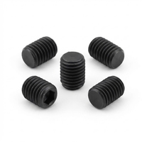 Vis sans tête à pointe concave en acier au carbone, finition oxyde noir, métrique DIN913 M8x10mm, sur mesure