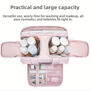Bolsa de Aseo de Viaje con Múltiples Compartimentos, Organizador de Cosméticos Portátil - Product Image 3