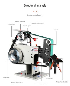 <span class=keywords><strong>Ponceuse</strong></span> à bande industrielle, accessoire de meuleuse de surface pour l'affûtage et le polissage des couteaux métalliques, équipement de qualité industrielle à prix d'usine - Product Image 6