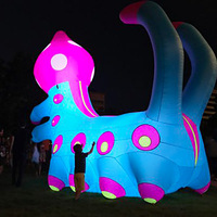 Ballon publicitaire gonflable durable en PVC en forme d'escargot de 8 à 10 pieds, idéal pour la décoration de parcs extérieurs, étanche, avec garantie de 8 pieds