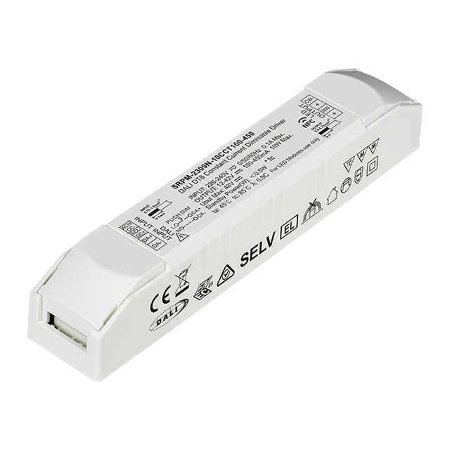 10W Mini DALI DT8 Dual AC-DC Plastic Constant Current Tunable White NFC LED Dimmable Driver