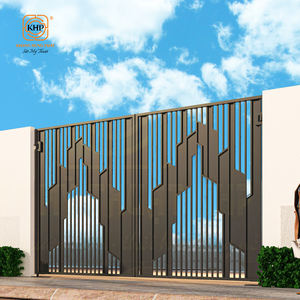 Portail d'entrée de villa moderne classique de luxe en fer forgé décoratif à double battant, modélisation 3D, qualité supérieure - Product Image 4