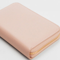 Portefeuille compact pour femme en cuir PU personnalisé avec logo, fermeture éclair courte, plusieurs emplacements pour cartes, poche à monnaie, porte-cartes de crédit