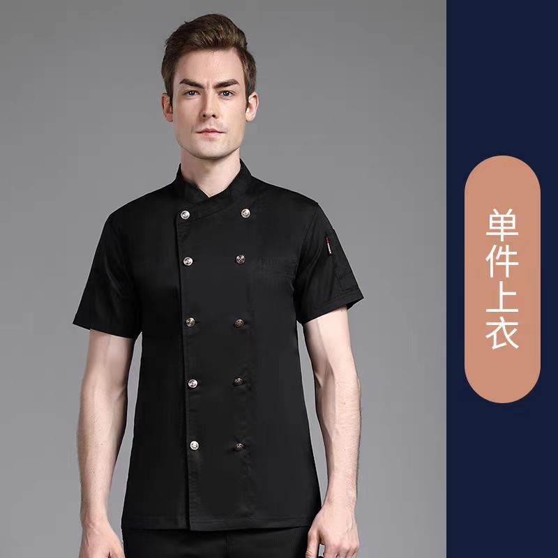 pure cotton black short-sleeved top