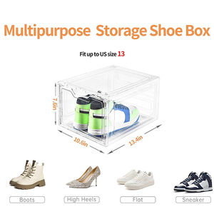 Scatola di immagazzinaggio <span class=keywords><strong>per</strong></span> <span class=keywords><strong>scarpe</strong></span> pieghevoli e pieghevoli in <span class=keywords><strong>plastica</strong></span> all'ingrosso scatola <span class=keywords><strong>trasparente</strong></span> <span class=keywords><strong>per</strong></span> <span class=keywords><strong>scarpe</strong></span> - Product Image 2