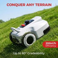 Tondeuse à gazon robotisée RTK sans fil périmétrique, contrôle par application, suivi GPS intégré, système de verrouillage par code PIN, système de verrouillage L2000