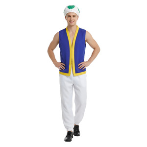 Conjunto de Disfraz de Toad, Chaleco Azul y Amarillo, Pantalones Blancos, Disfraz de Juego de Rol de Anime de Mario Bros, Primavera 2024 - Product Image 1