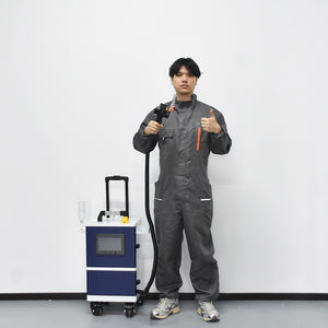 Macchina Portatile per Pulizia <span class=keywords><strong>Laser</strong></span> a Fibra Impulsata da 200W 300W 500W per Rimozione di Vernice, Ruggine, Olio e Graffiti da Legno e Metallo - Product Image 2