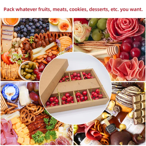 Boîte de pique-nique jetable Internet célébrité Camping Bento boîte <span class=keywords><strong>neuf</strong></span> grille voyage lumière nourriture Kraft papier boîte à déjeuner pour emporter - Product Image 3