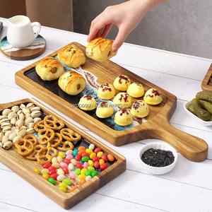 Woodsun Sea Wave resina Acacia madera <span class=keywords><strong>restaurante</strong></span> platos para servir <span class=keywords><strong>comida</strong></span> - Product Image 5