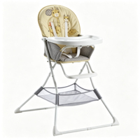 Chaise haute pliable portable simple HY-3001B, chaise haute légère et facile à plier pour l'alimentation des tout-petits, pour la maison et les voyages
