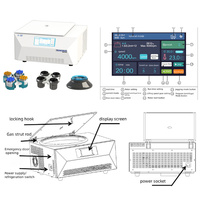 Centrifugeuse médicale portable réfrigérée à basse vitesse CE ISO 4-5R avec RCF 6321xg et moteur DC sans balais pour laboratoires cliniques