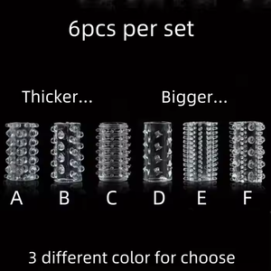 Anillo fino de bloqueo de interés sexual, 6 piezas pequeñas de anillo de bloque de partículas, condón masculino, parejas, productos sexuales para relaciones sexuales - Product Image 6