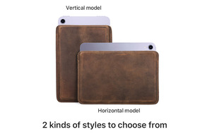 Custodia Protettiva in Vera Pelle Crazy Horse per <span class=keywords><strong>iPad</strong></span> Mini 1/2/3/4/5/6, Borsa Artigianale Campione - Product Image 2