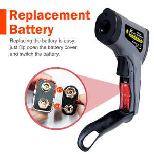Industriële Digitale Pyrometer Contactloze Infrarood Thermometer Pistool Laser Batterij-Aangedreven Temperatuurmeter Aanpasbaar Oem Voor - Product Image 5