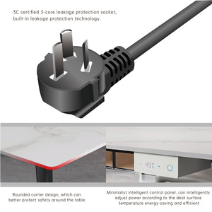 Mesa de Comedor Cuadrada Moderna con Calefacción de Grafeno y Control Inteligente de Temperatura, Superficie de Pizarra para Uso en Casa o Apartamento, Mesa Cuadrada Pequeña - Product Image 4
