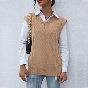 <span class=keywords><strong>Pull</strong></span> sans manches en maille torsadée épaisse et duveteuse pour <span class=keywords><strong>femme</strong></span>, style islandais, idéal pour l'automne et le bureau - Product Image 3
