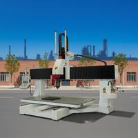 Machine de fraisage CNC 5 axes Syntec à commande PLC, changeur d'outils carrousel en bois massif haute précision, haute rigidité, moteur 4500W