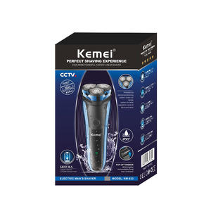 เครื่องโกนหนวดไฟฟ้าเคเมอิ ทริปเปิลเบลด IPX7 กันน้ำแบบชาร์จได้สำหรับผู้ชาย - Product Image 4