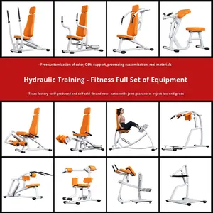 여성용 유압식 스틸 체스트 푸싱 레그 킥킹 백 머슬 트레이너 ABS 스쿼트 피트니스 상업용 풀세트 스포츠 장비 - Product Image 5