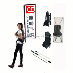 Drapeau publicitaire cycliste en vinyle maillé imprimé numériquement pour extérieur, avec logo personnalisé et design imprimé, de haute qualité, pour mât de drapeau en aluminium - Product Image 2