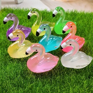 Flamingo Artificial Luminoso, <span class=keywords><strong>Cisne</strong></span> para Acuario, Accesorios Decorativos para Paisajismo con Musgo, Pequeños Adornos - Product Image 3