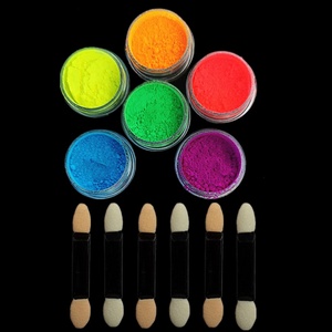 Ventes transfrontalières – Poudre <span class=keywords><strong>de</strong></span> fard à paupières écologique 12 couleurs, motif carré, en PET fluorescent, tendance sur internet, pour nail art - Product Image 3