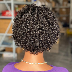Headwrap <strong>Afro</strong> Fiber Glueless Wholesale Attached 1B Black Spring Curly Synthetic Hair Headband <strong>Wigs</strong> for Black Women - Product Image 5