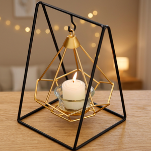 Nordic Style Hydroponic Table Metal Iron Art Gold Handmade Eco-friendly Tea Light Holder Romantic Home Home Decoration - Product Image 2