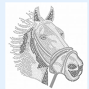 Personalizado Bling <span class=keywords><strong>Mustang</strong></span> Horse Crystal Hotfix Motif Iron on Rhinestone Transfer para camiseta - Product Image 2
